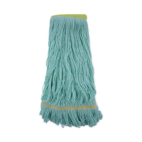 Boardwalk Large Looped-End Wet Mop, Green, Cotton/Synthetic, PK12, BWK1200XLCT BWK1200XLCT - main